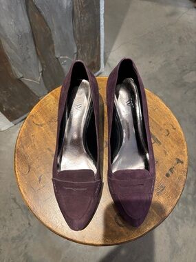 New purple suede shoes